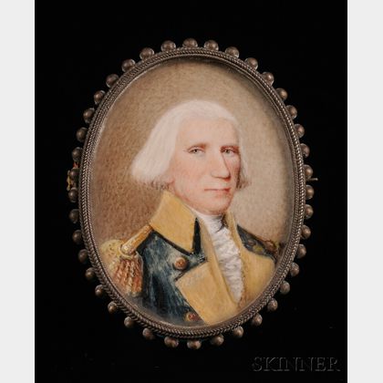 Portrait Miniature of a Revolutionary War Era Military Officer