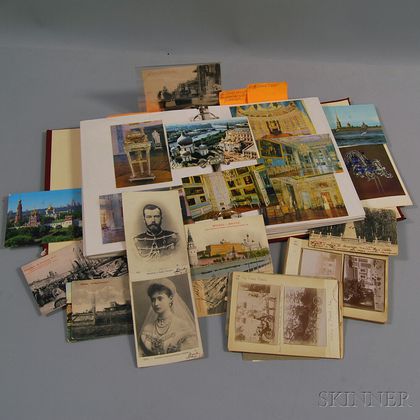 Group of Russian Travel Postcards and Photographs