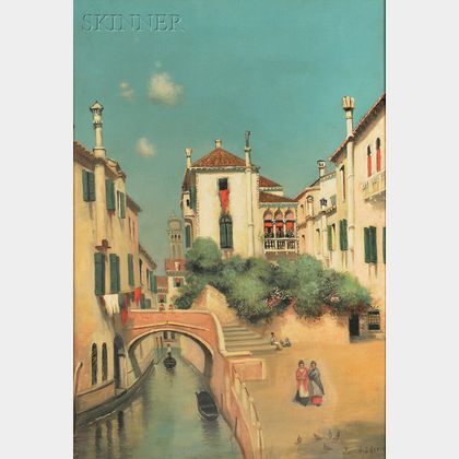 Warren W. Sheppard (American, 1858-1937) Venetian Canal