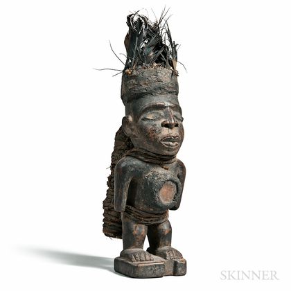 Yombe-style Carved Wood Nkisi Power Figure