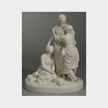 Minton Parian Group of Naomi and Her Daughters-in-Law