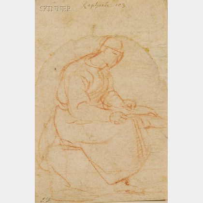 Lot of Two Old Master Drawings: Manner of Raffaello Sanzio (Italian, 1483-1520),Seated Figure