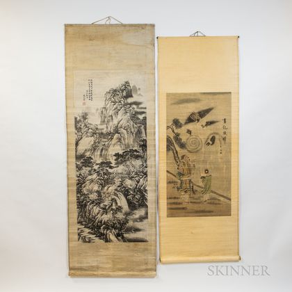 Three Chinese Scroll Paintings