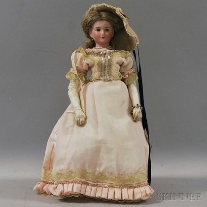 French Bisque Shoulder Head Lady Doll by J.V.