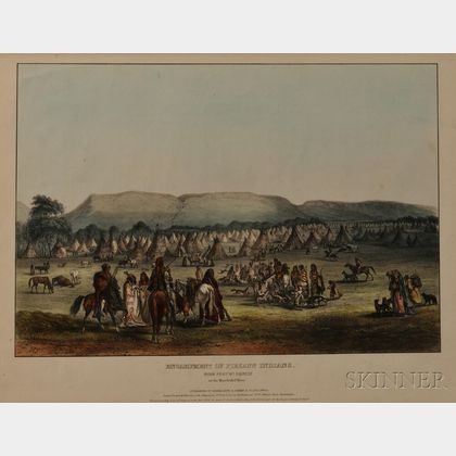 Encampment of Piekann Indians near Fort McKenzie