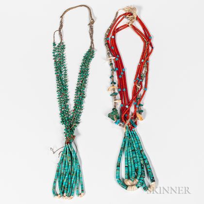 Two Navajo Jacla-style Necklaces