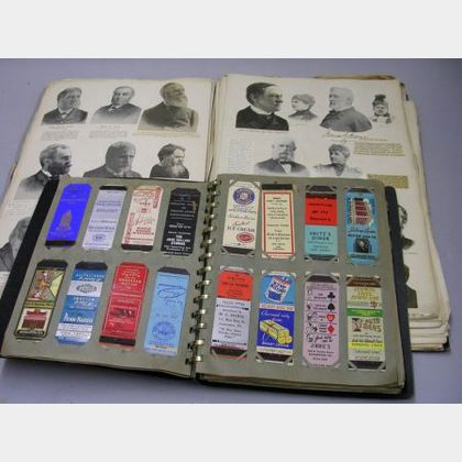 Scrapbook Pertaining to Historical Figures and an Album of Matchbook Covers. 