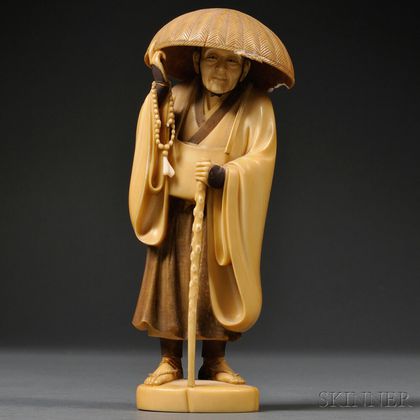 Ivory Carving of a Monk