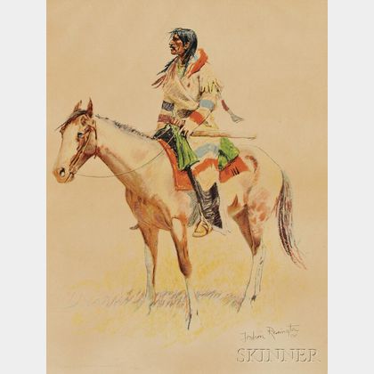 Frederic Remington (American, 1861-1909) Five Images from A BUNCH OF BUCKSKINS