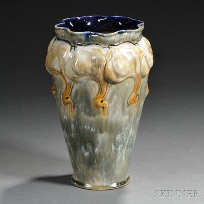 Doulton Lambeth Frank Butler Decorated Stoneware Vase