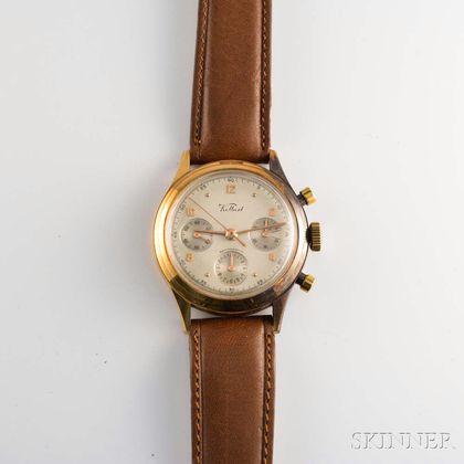 Kelbert 14kt Gold Chronograph Wristwatch