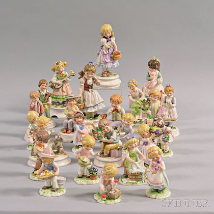 Twenty-four Goebel Porcelain Figurines of Children