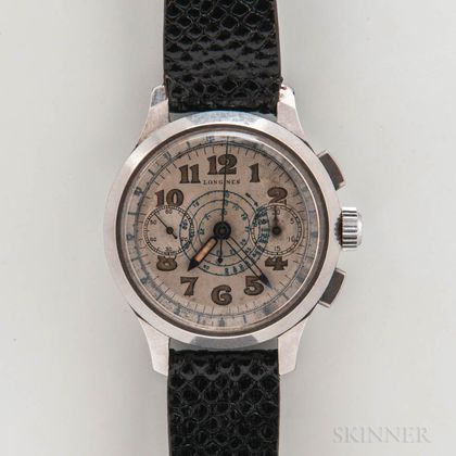 Longines Stainless Steel 13ZN Chronograph Wristwatch