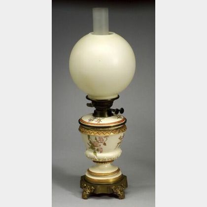 Royal Worcester Porcelain Oil Lamp