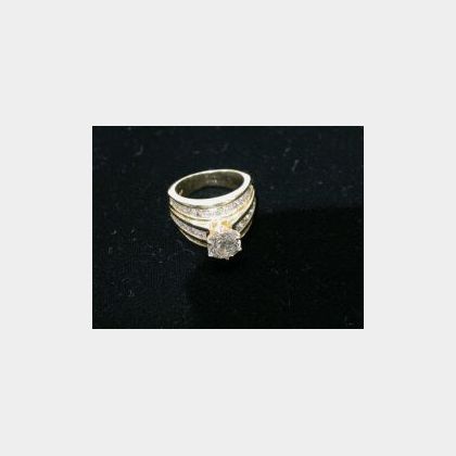 Diamond and 14kt Gold Ring, ` 