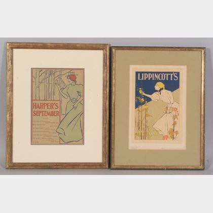 Lot of Two Magazine Posters: Edward Penfield (American, 1866-1925) HARPER'S SEPTEMBER