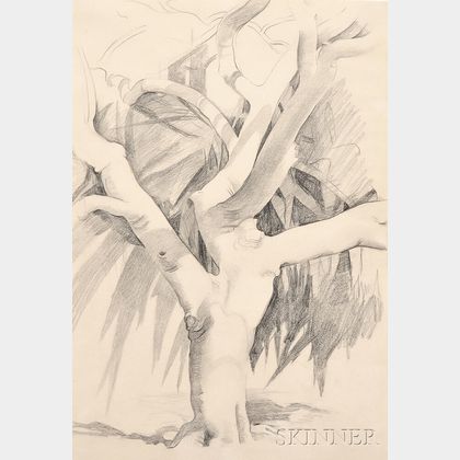 Georgia O'Keeffe (American, 1887-1986) Banyan Tree with Palms, Bermuda