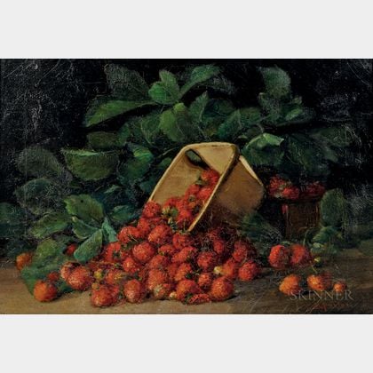 Charles Ethan Porter (American, 1847-1923) Strawberries Spilling from an Overturned Carton