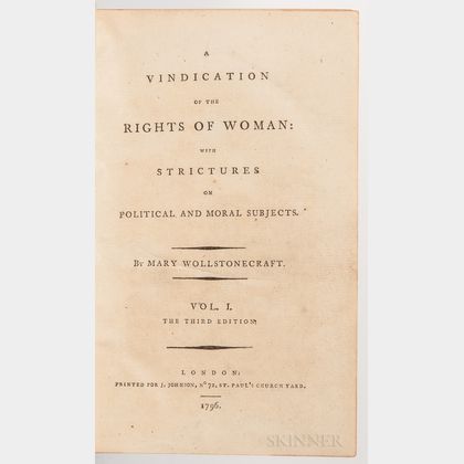 Wollstonecraft, Mary (1759-1797) A Vindication of the Rights of Woman: with Strictures on Political and Moral Subjects, Georgina Bracke
