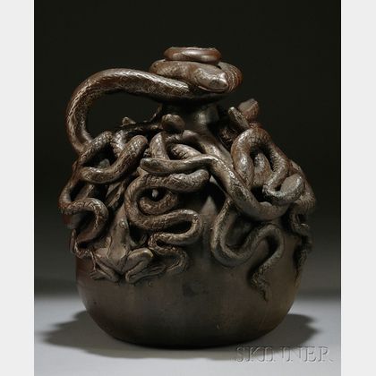 Anna Pottery Stoneware Centennial Snake Jug
