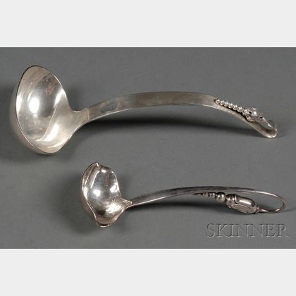 Two "Blossom"-style Sterling Ladles