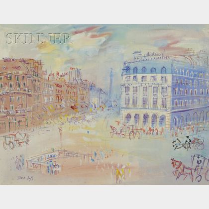 Jean Dufy (French, 1888-1964) Place de l'Opéra et rue de la Paix