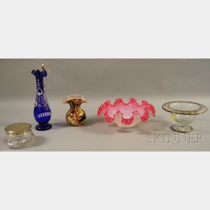 Five Assorted Glass Items