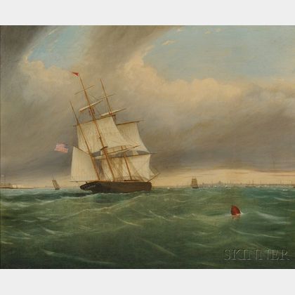 Attributed to Clement Drew (Massachusetts, 1806-1889) Ship OLGA