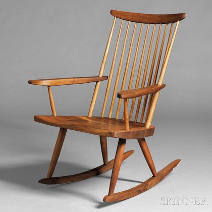 George Nakashima (1905-1990) Rocking Lounge Chair 