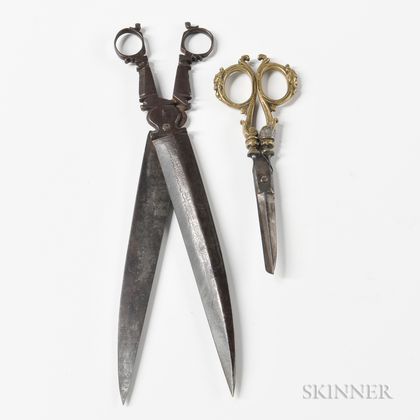 Two Pairs of Early Tailor's Scissors