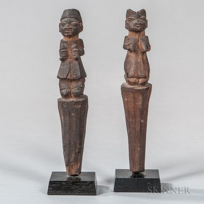 Pair of Igbo Male and Female Figures