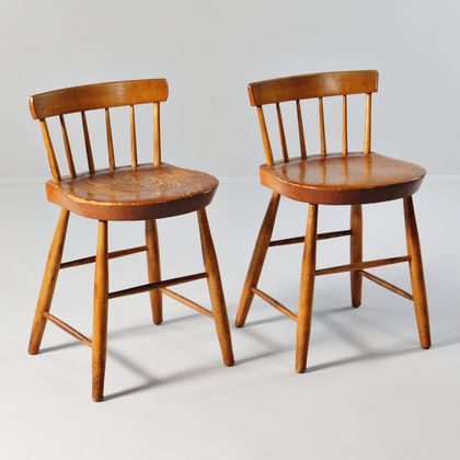 Two Shaker Low-back Dining Chairs