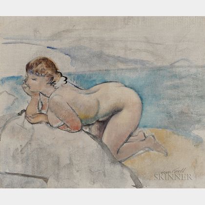 Leon Kroll (American, 1884-1975) Kneeling Nude