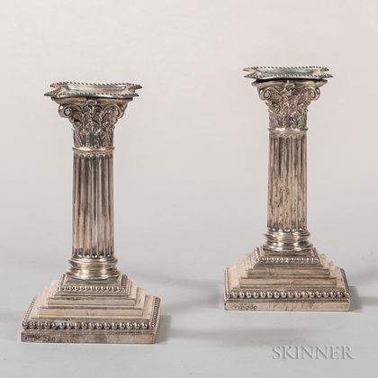 Pair of Victorian Sterling Silver Candlesticks