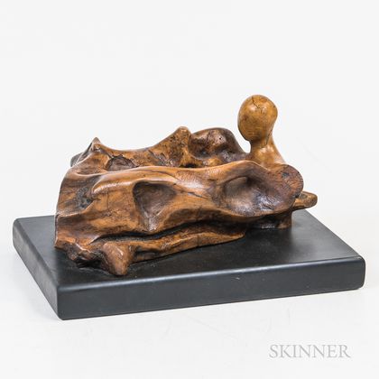 Abstract Modernist Carved Wood Figural Sculpture