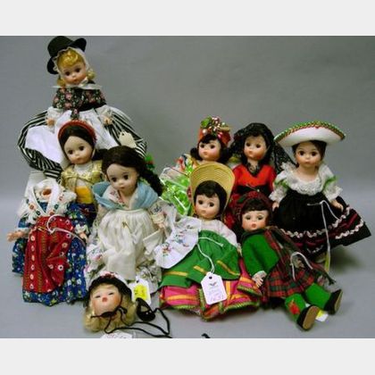 Nine Alexander-kins Dolls