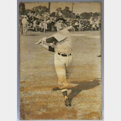 Autographed Large Format Photograph of Boston Red Sox Johnny Pesky