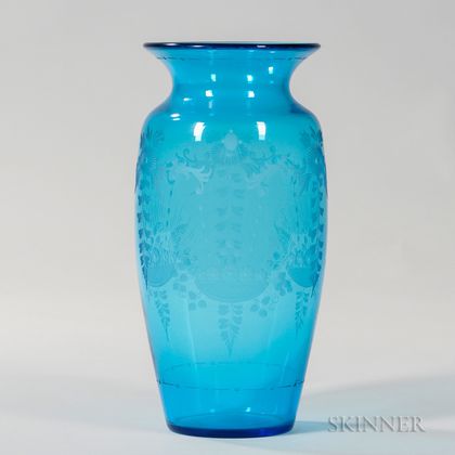 Hawkes Decorated Vase 