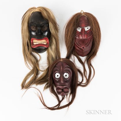 Three Northeast Painted Masks