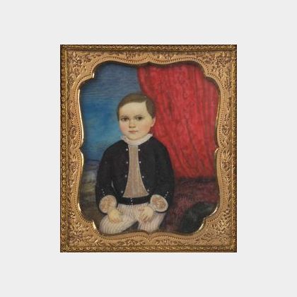 Attributed to Augustus Fuller, (American, 1812-73) Portrait of a Boy.