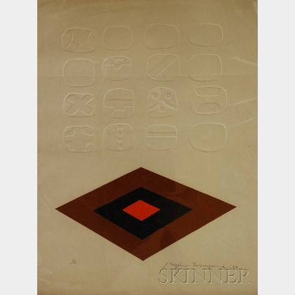 Japanese School, 20th Century Abstract Composition.