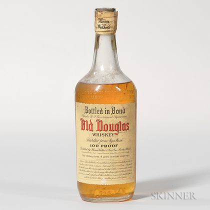Old Douglas Whiskey 4 Years Old 1938, 1 quart bottle 
