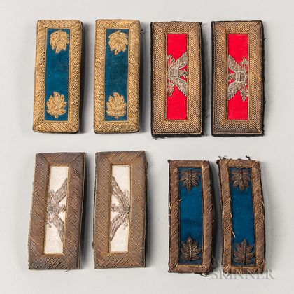 Four Pairs of Officer's Shoulder Straps