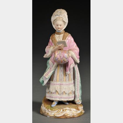 Meissen Porcelain Figure of an Elegant Lady with a Letter