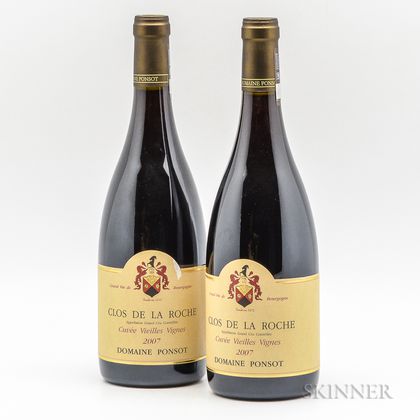 Ponsot Clos de la Roche Vieilles Vignes 2007, 2 bottles 