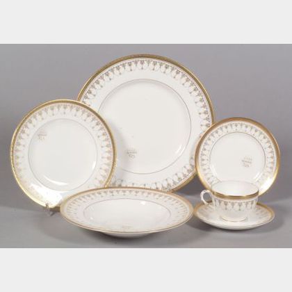 Royal Worcester Bone China "Imperial" Pattern Partial Dinner Service