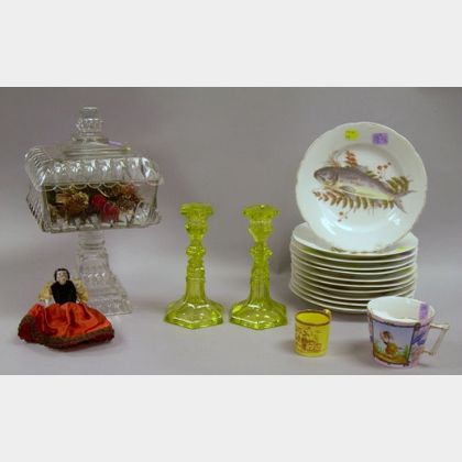 Group of Decorative Glass and Porcelain Articles