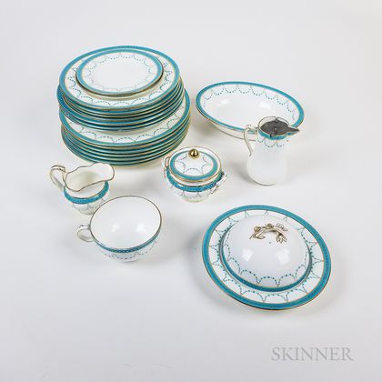 Twenty-two Pieces of Minton for Davis Collamore & Co. Porcelain Tableware