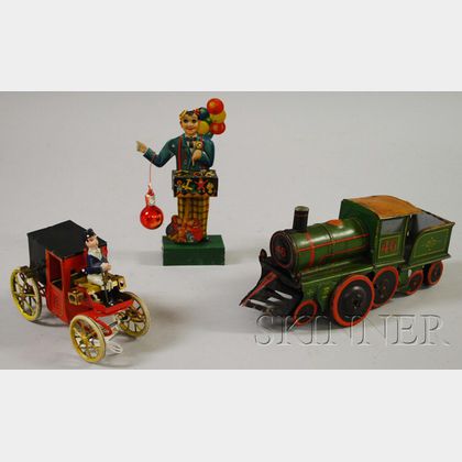 Three Lithographed Tin Toys