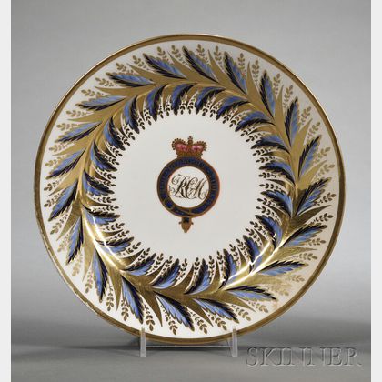 Twelve Crested Derby Porcelain Plates